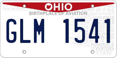 OH license plate GLM1541