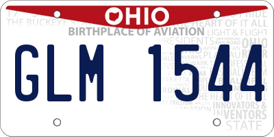 OH license plate GLM1544
