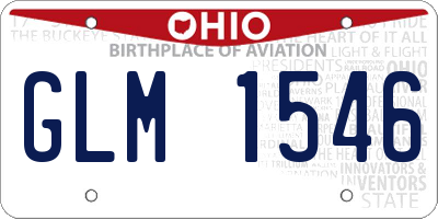 OH license plate GLM1546