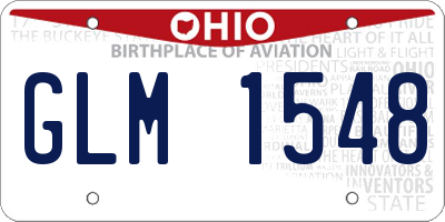 OH license plate GLM1548