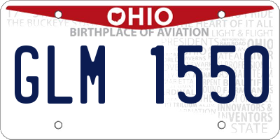OH license plate GLM1550