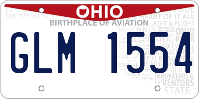 OH license plate GLM1554