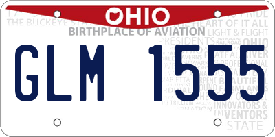 OH license plate GLM1555