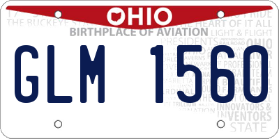 OH license plate GLM1560
