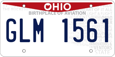 OH license plate GLM1561