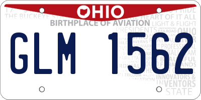 OH license plate GLM1562