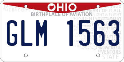 OH license plate GLM1563