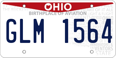 OH license plate GLM1564