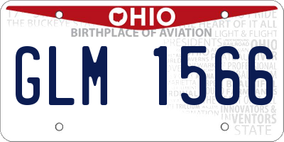 OH license plate GLM1566