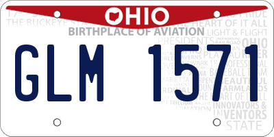 OH license plate GLM1571