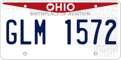 OH license plate GLM1572