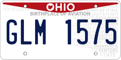 OH license plate GLM1575