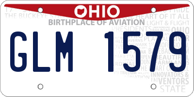 OH license plate GLM1579