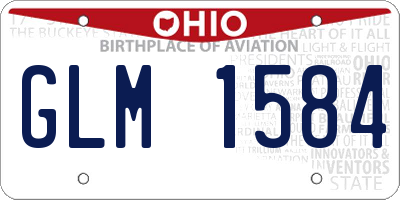 OH license plate GLM1584