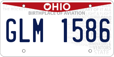 OH license plate GLM1586