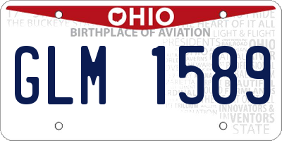 OH license plate GLM1589