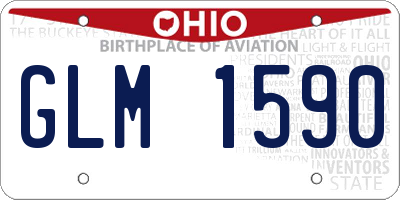 OH license plate GLM1590