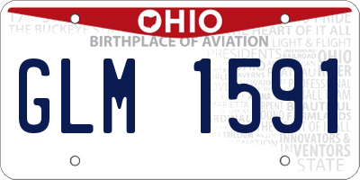 OH license plate GLM1591