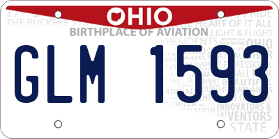 OH license plate GLM1593