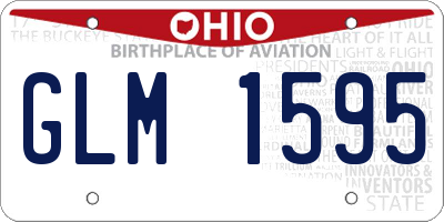 OH license plate GLM1595