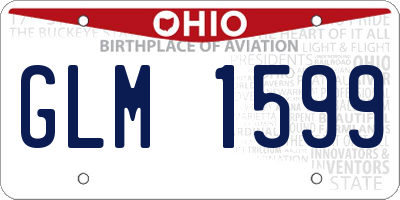 OH license plate GLM1599