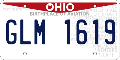 OH license plate GLM1619