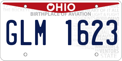 OH license plate GLM1623