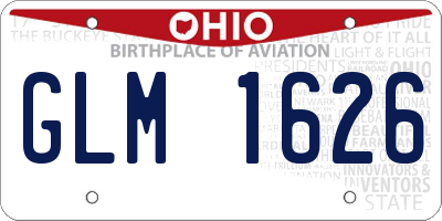 OH license plate GLM1626