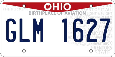 OH license plate GLM1627