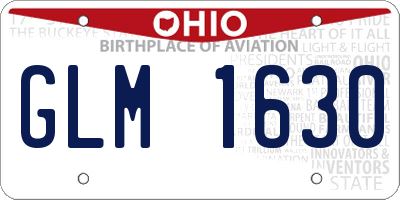 OH license plate GLM1630