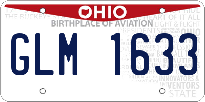 OH license plate GLM1633