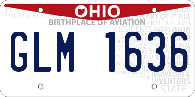 OH license plate GLM1636