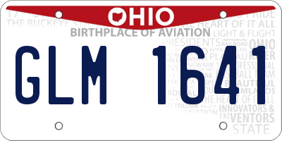 OH license plate GLM1641