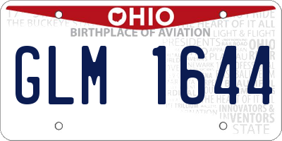 OH license plate GLM1644