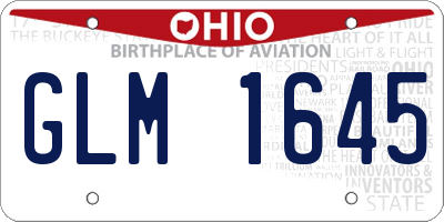 OH license plate GLM1645