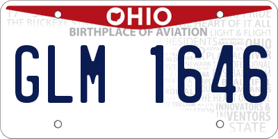 OH license plate GLM1646