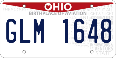 OH license plate GLM1648