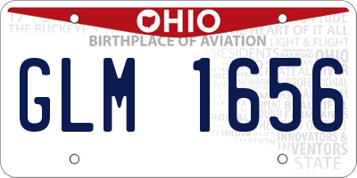 OH license plate GLM1656