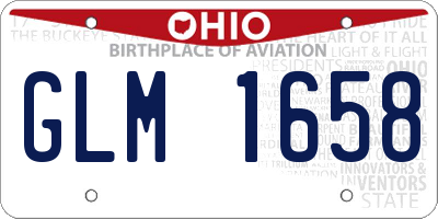 OH license plate GLM1658