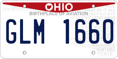 OH license plate GLM1660
