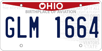 OH license plate GLM1664