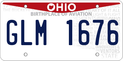 OH license plate GLM1676