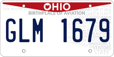 OH license plate GLM1679