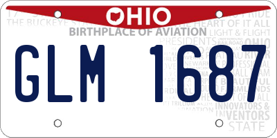 OH license plate GLM1687