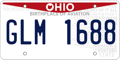 OH license plate GLM1688