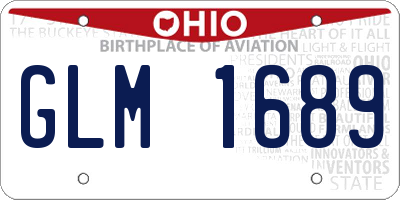 OH license plate GLM1689