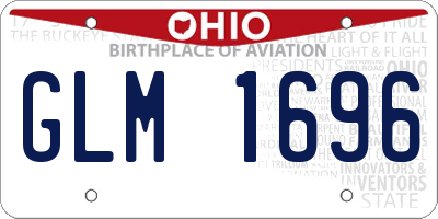 OH license plate GLM1696