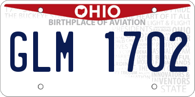 OH license plate GLM1702