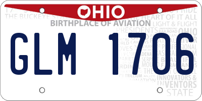 OH license plate GLM1706
