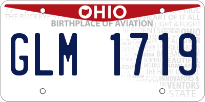 OH license plate GLM1719